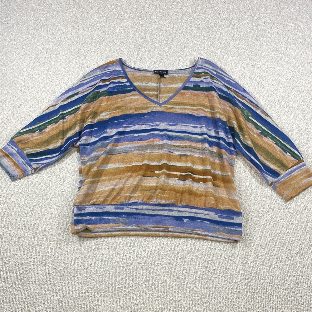 I.N. Studio Multicolor Knit Top womans 3X light knitted